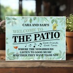 Personalised Welcome To The Patio Sign Garden Signs And Plaques