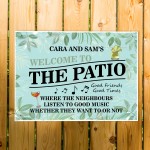 Personalised Welcome To The Patio Sign Garden Signs And Plaques