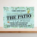 Personalised Welcome To The Patio Sign Garden Signs And Plaques