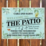 Personalised Welcome To The Patio Sign Garden Signs And Plaques