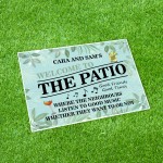 Personalised Welcome To The Patio Sign Garden Signs And Plaques