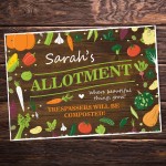 Personalised ALLOTMENT SIGN For Garden Shed Summerhouse Gift