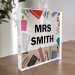 Teacher Gift Personalised Desk Name Plate Custom Teacher Gift