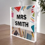 Teacher Gift Personalised Desk Name Plate Custom Teacher Gift