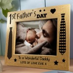 First Fathers Day Personalised Photo Frame 7x5 1st Fathers Day