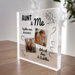 Auntie Gifts For Birthday Christmas Personalised Photo Block