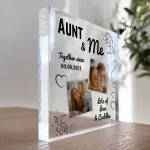 Auntie Gifts For Birthday Christmas Personalised Photo Block