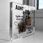 Auntie Gifts For Birthday Christmas Personalised Photo Block