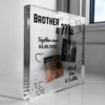 Brother Gifts For Birthday Christmas Personalised Photo Block