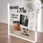 Brother Gifts For Birthday Christmas Personalised Photo Block