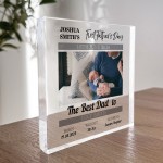 First Fathers Day As A Daddy Personalised Photo Block Gift