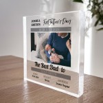 First Fathers Day As A Daddy Personalised Photo Block Gift