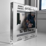 First Fathers Day As A Daddy Personalised Photo Block Gift