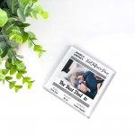 First Fathers Day As A Daddy Personalised Photo Block Gift