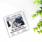 First Fathers Day As A Daddy Personalised Photo Block Gift