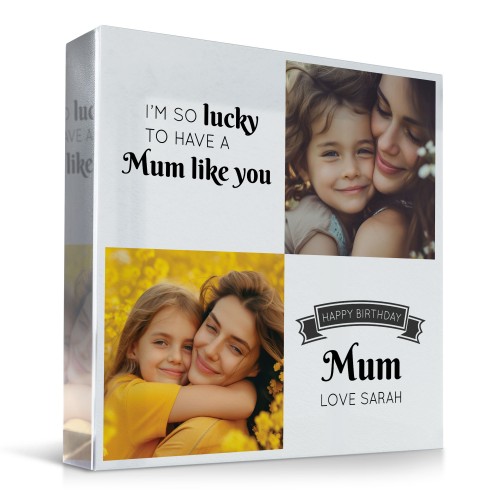 Personalised Mum Birthday Gifts Custom Acrylic Freestanding