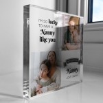 Personalised Nanny Birthday Gifts - Custom Acrylic Freestanding