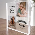 Personalised Nanny Birthday Gifts - Custom Acrylic Freestanding