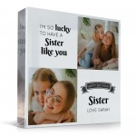 Personalised Sister Birthday Gifts Custom Acrylic Freestanding