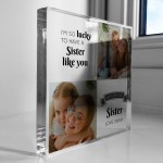 Personalised Sister Birthday Gifts Custom Acrylic Freestanding