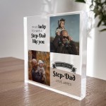 Personalised Step-Dad Birthday Gifts Custom Acrylic Block