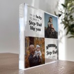 Personalised Step-Dad Birthday Gifts Custom Acrylic Block