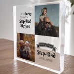 Personalised Step-Dad Birthday Gifts Custom Acrylic Block