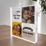 Personalised Step-Mum Birthday Gifts Custom Acrylic Freestanding