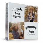 Personalised Auntie Birthday Gifts Acrylic Photo Block Gift