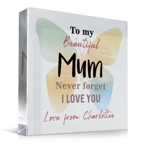 Mum Gifts For Birthday Christmas Personalised Acrylic Block