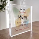 Mum Gifts For Birthday Christmas Personalised Acrylic Block