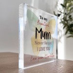 Mum Gifts For Birthday Christmas Personalised Acrylic Block