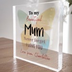 Mum Gifts For Birthday Christmas Personalised Acrylic Block