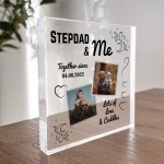 STEPDAD Gifts For Birthday Christmas Personalised Photo Block