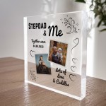 STEPDAD Gifts For Birthday Christmas Personalised Photo Block