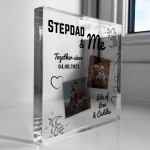 STEPDAD Gifts For Birthday Christmas Personalised Photo Block