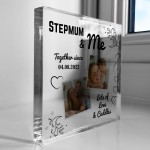 STEPMUM Gifts For Birthday Christmas Personalised Photo Block