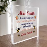 Personalised Teacher Gifts Precious And Few Acrylic Block