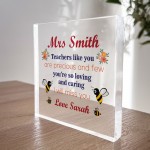 Personalised Teacher Gifts Precious And Few Acrylic Block