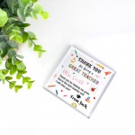 Personalised Thank You Gift For Teacher Teaching Assistant Block