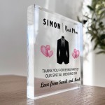 Best Man Thank You Gifts Personalised Acrylic Block Usher Gift