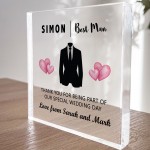 Best Man Thank You Gifts Personalised Acrylic Block Usher Gift