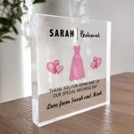 Bridesmaid Thank You Gifts Personalised Acrylic Block Bride Gift