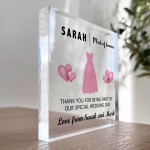 Maid of Honour Thank You Gifts Personalised Acrylic Block