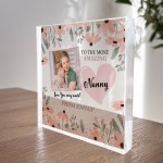 Nanny Acrylic Plaque Gifts for Nanny Personalised Photo Plaque