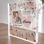 Nanny Acrylic Plaque Gifts for Nanny Personalised Photo Plaque