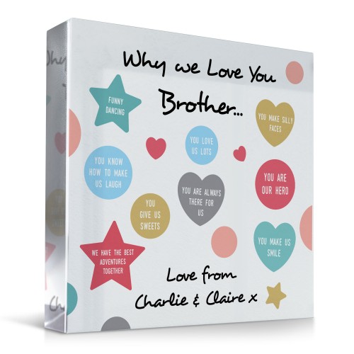 Novelty BROTHER Gift Personalised Plaque Brother Birthday Gift