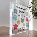 Novelty BROTHER Gift Personalised Plaque Brother Birthday Gift