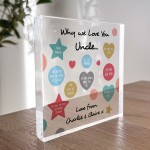 Novelty UNCLE Gifts Personalised Plaque Uncle Christmas Birthday