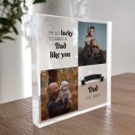 Personalised Fathers Day Photo Gift Acrylic Freestanding Block